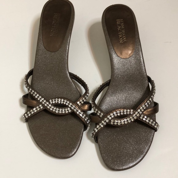 Kenneth Cole Reaction Sparkle Studded Sandals - Picture 4 of 8
